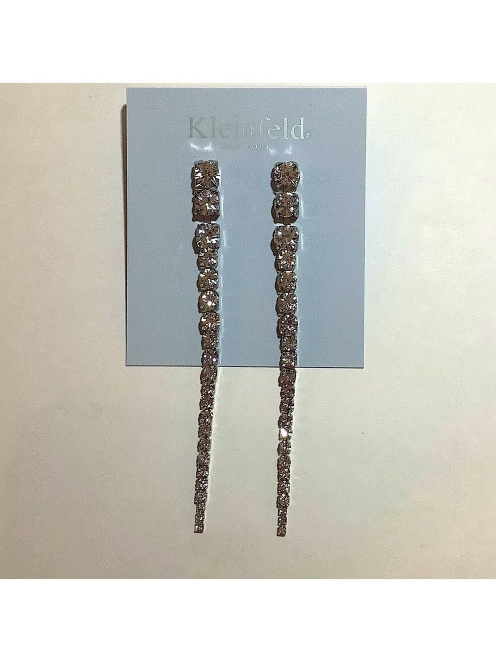 Kleinfeld New York Crystal Linear Earrings New